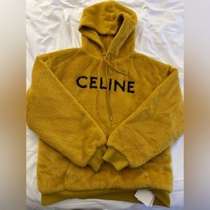 CELINE HOODIE IN FUZZY WOOL